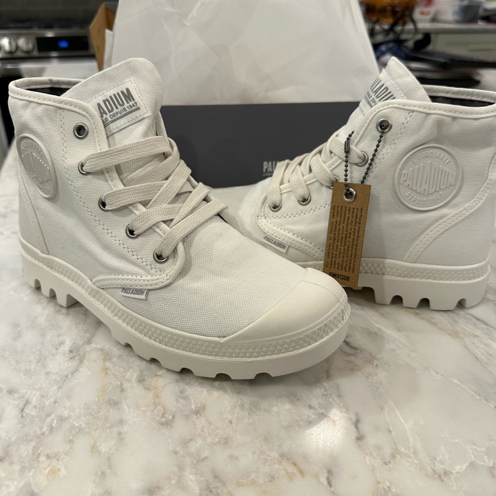 Palladium White High-Top Sneakers